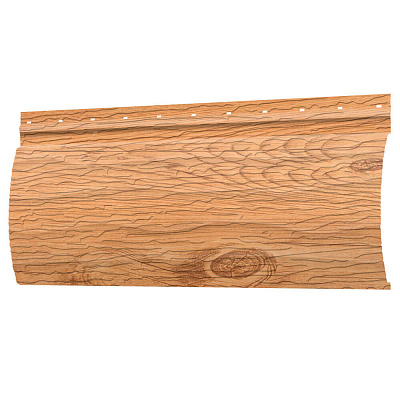 Сайдинг металлический (металлосайдинг) царьсайдинг Бревно Рубленое 4Д Клен 3D Светлый для фасада