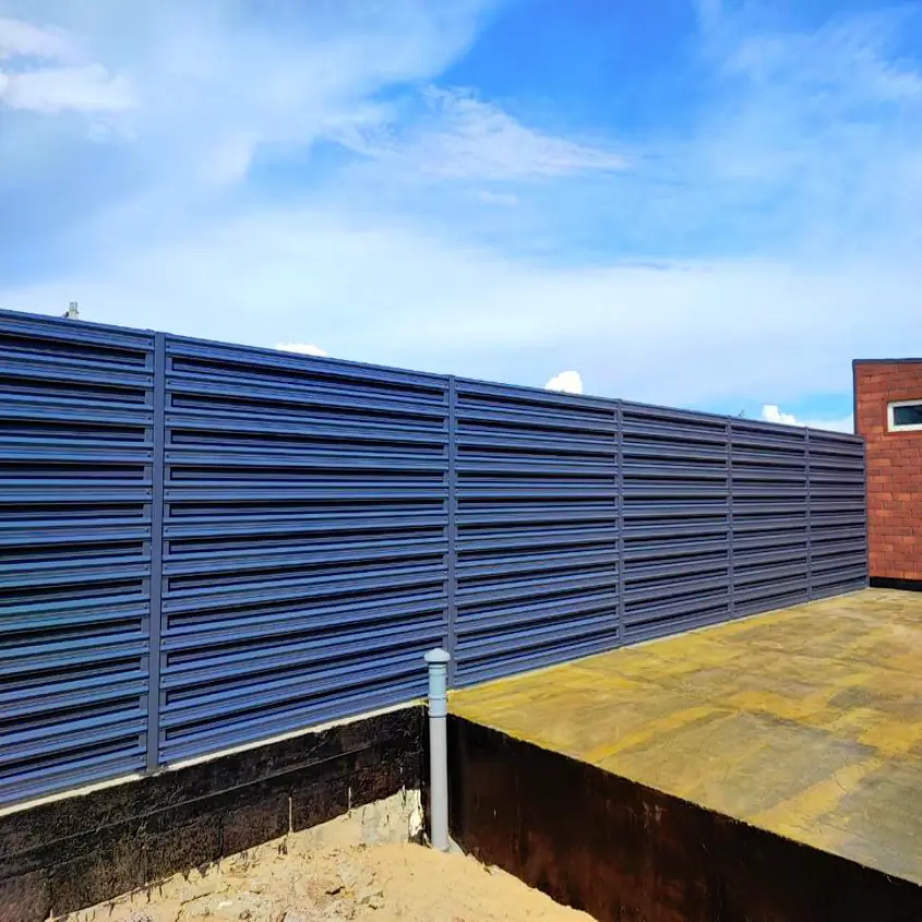 Фото 4 забор ранчо из штакетника Эко-М 7024 Серый Графит шахматка