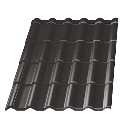 Металлочерепица Банга RAL8019 Темный Шоколад 0,45мм фото Центр Металлокровли