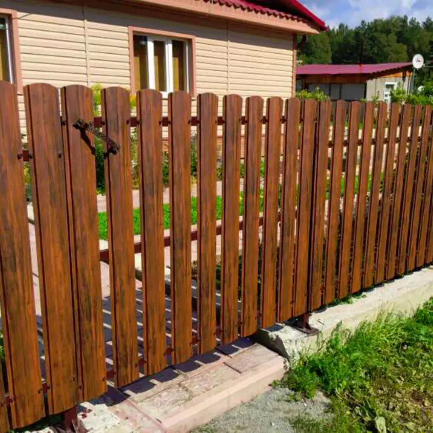 Фото 6 Штакетник фигурный Темный Каштан 3D Принтек двусторонний