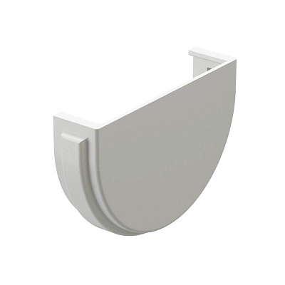 Заглушка желоба водостока Дёке Premium RAL 9003 Белый Пломбир