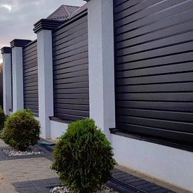 Забор жалюзи Хай-Тек RAL9005 МАТТЕ черный двусторонний матовый