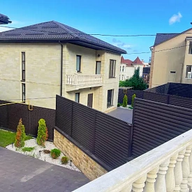 Горизонтальный забор Реснички 8019 МАТТЕ Темный Шоколад матовый