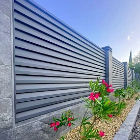 Забор Реснички 7024 МАТТЕ Серый Графит матовый двусторонний