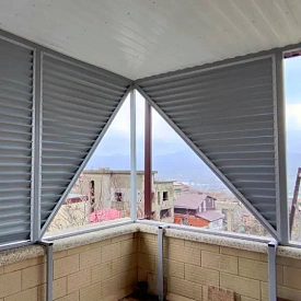 Ламели ЭКО-Z-US RAL9006 Серебро для зашивки балкона